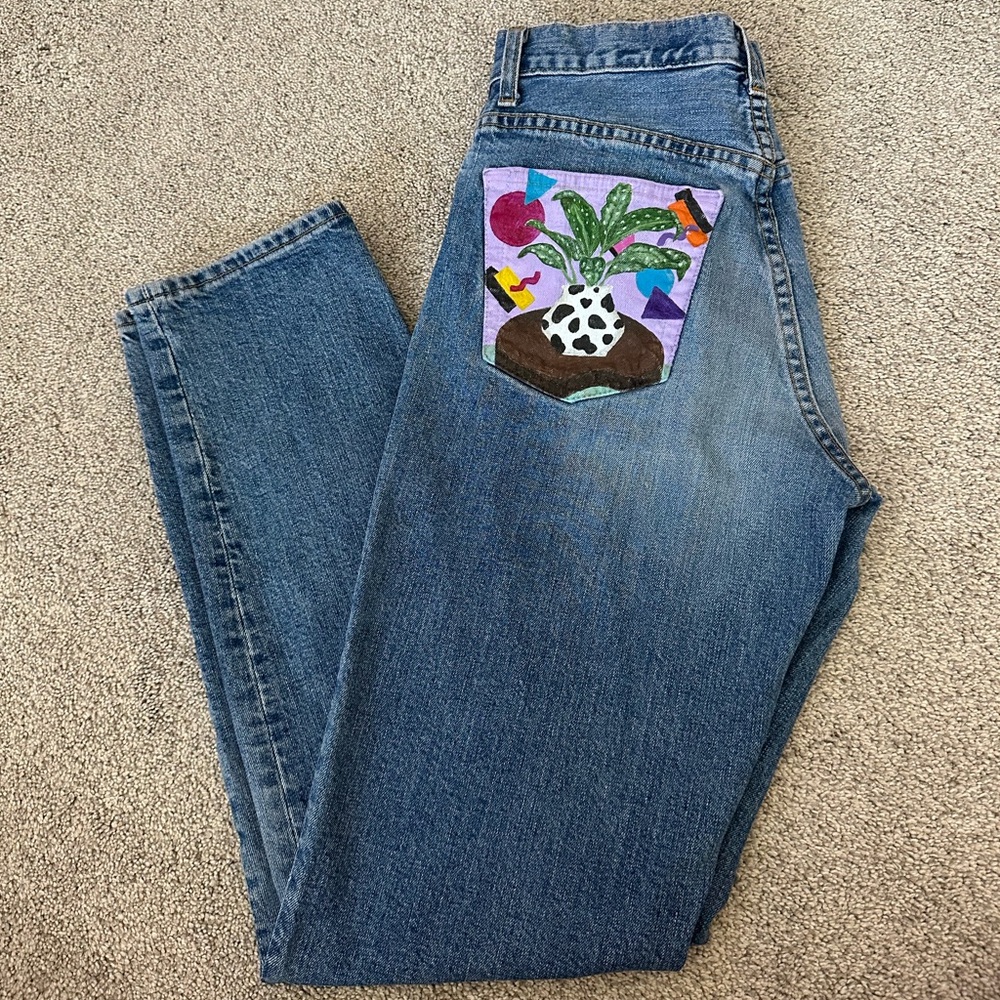 Gap Classic Fit with custom painted back pocket